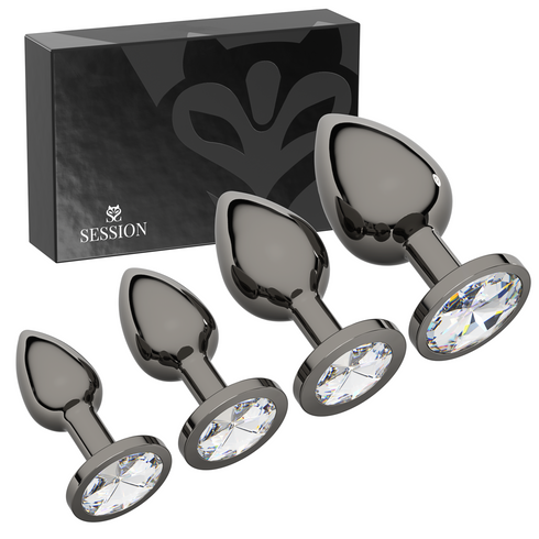 Metal Butt Plug Set (Circle-Shaped Charm)